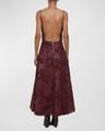 melancholic bliss faux-leather backless ankle dress