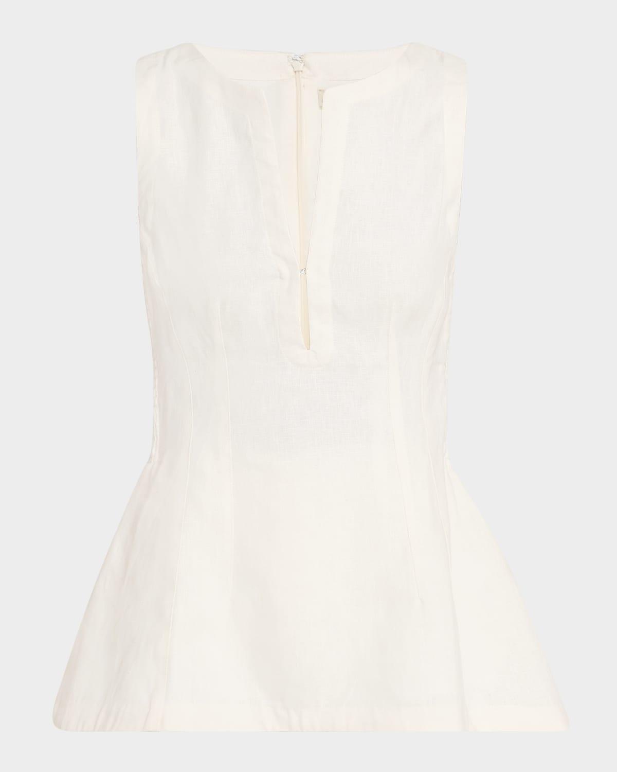 melia v-neck linen top