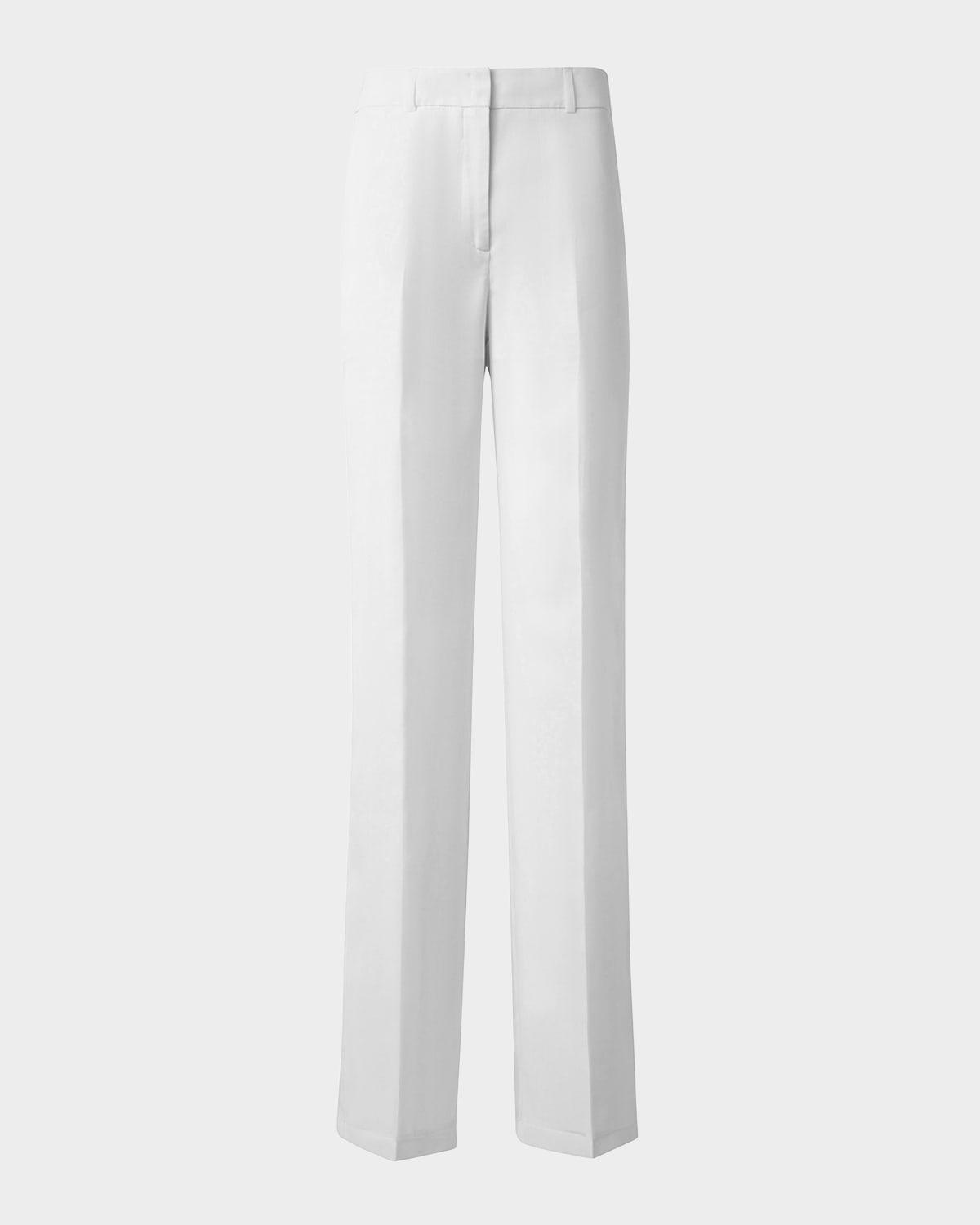 melin panama silk organza straight-leg pants