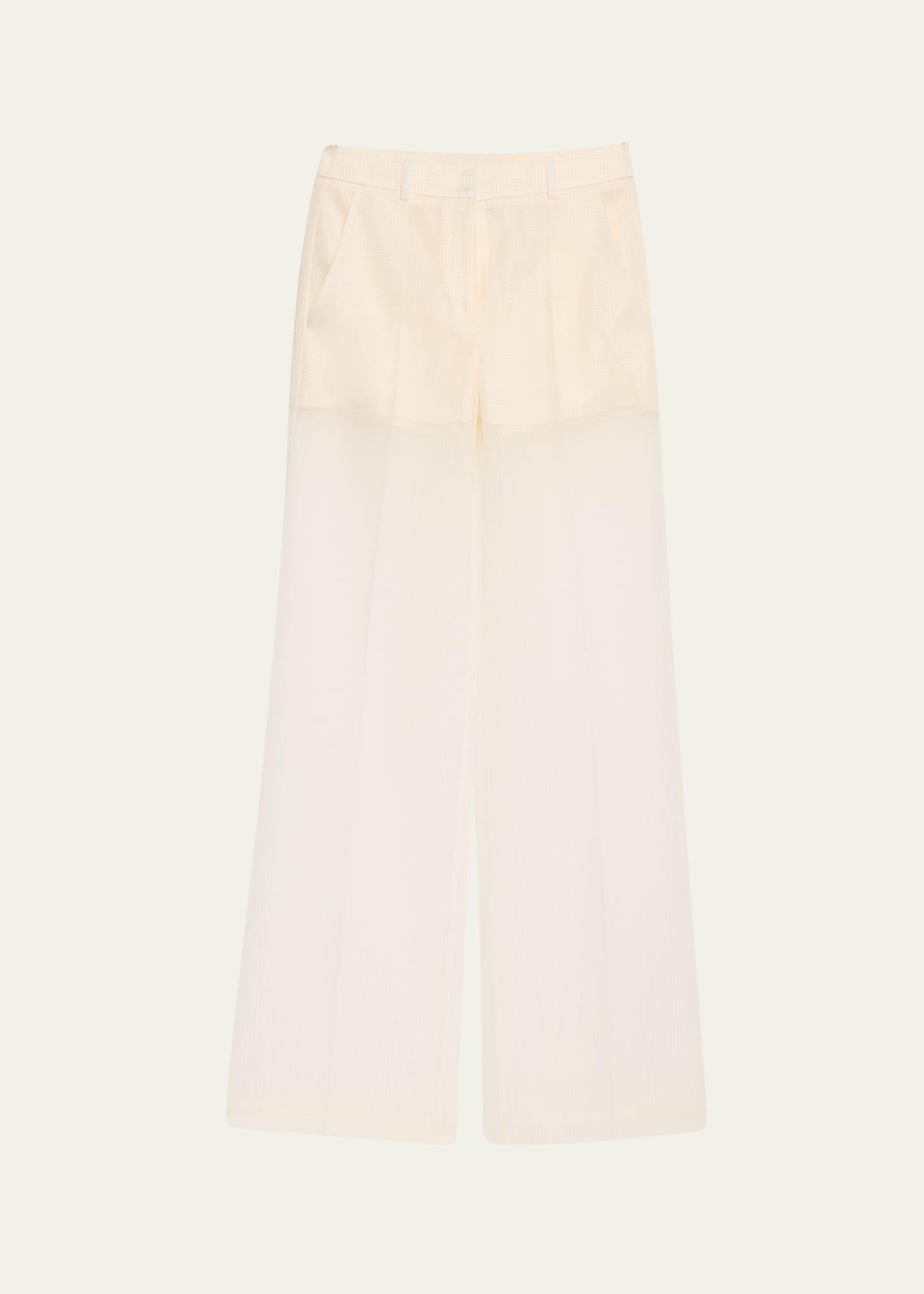 melin techno grid wide-leg pants