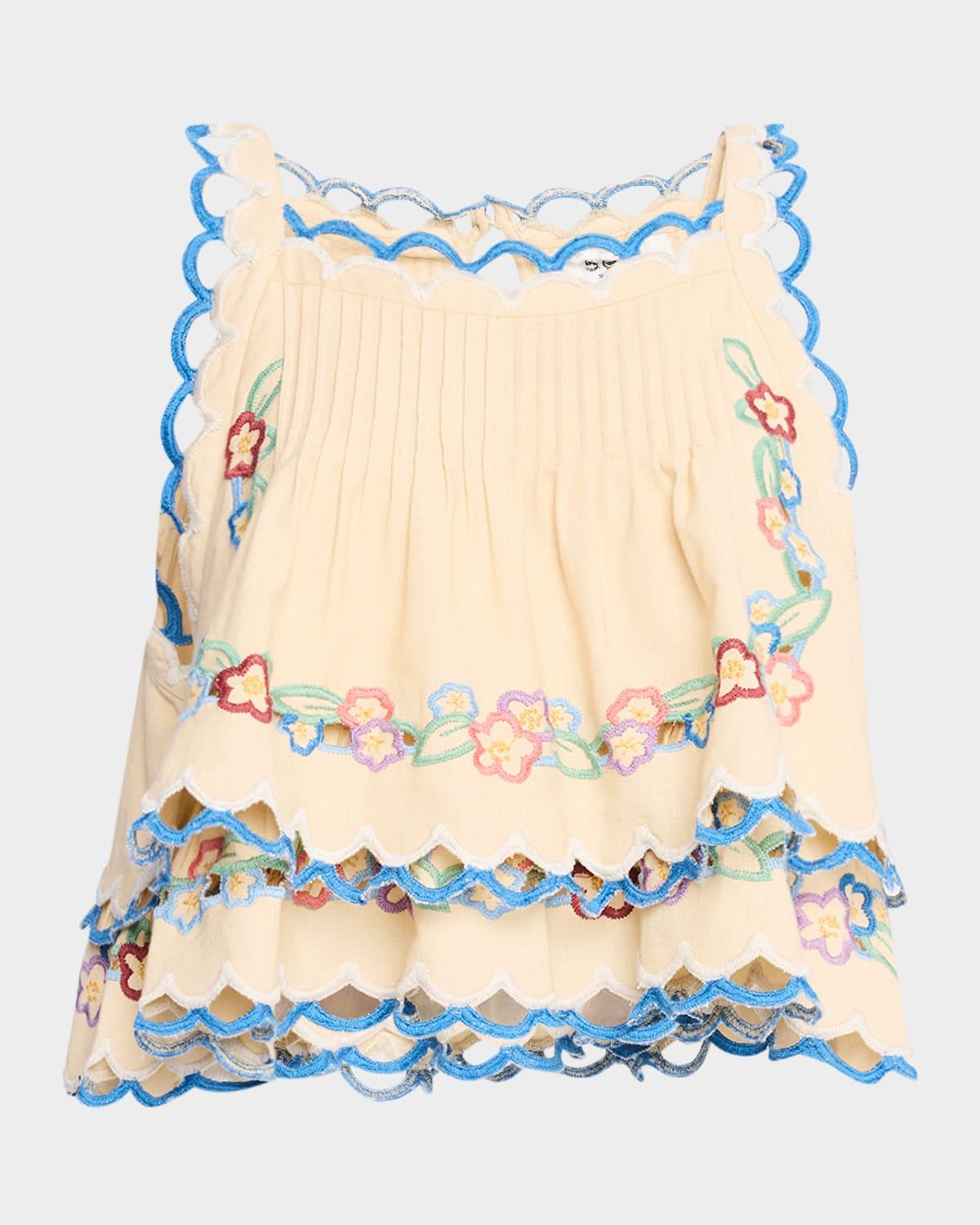 melina embroidered tank top