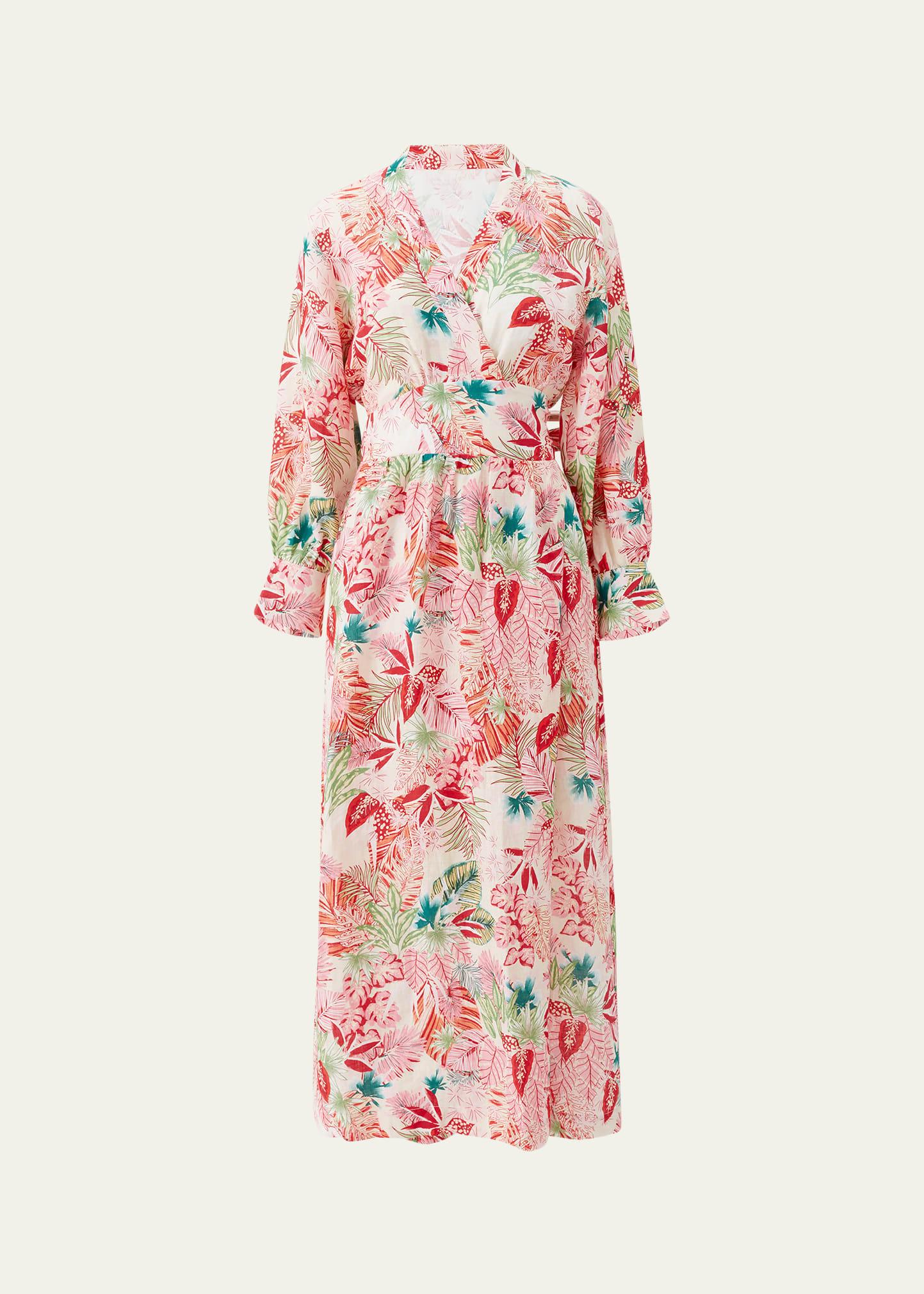 melina maxi wrap dress
