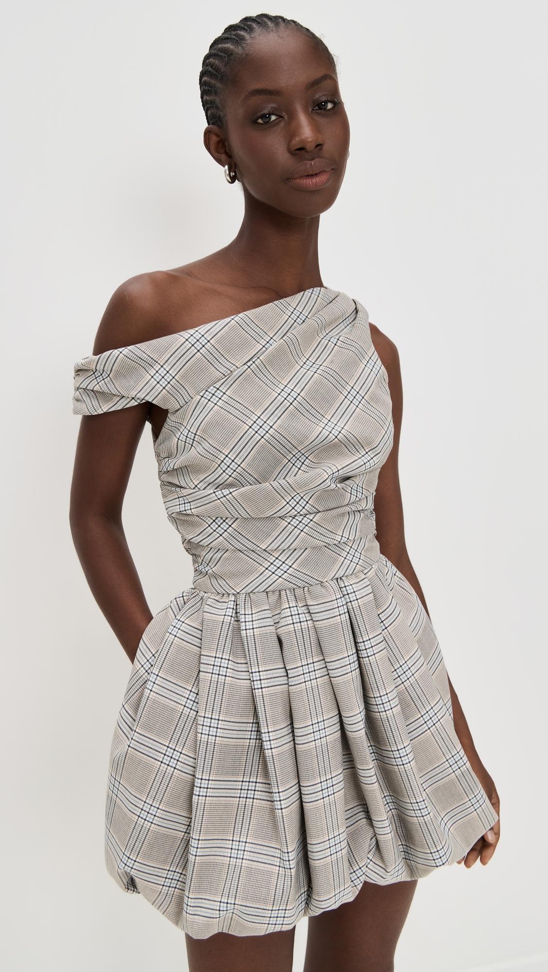 melissa draped bubble mini dress