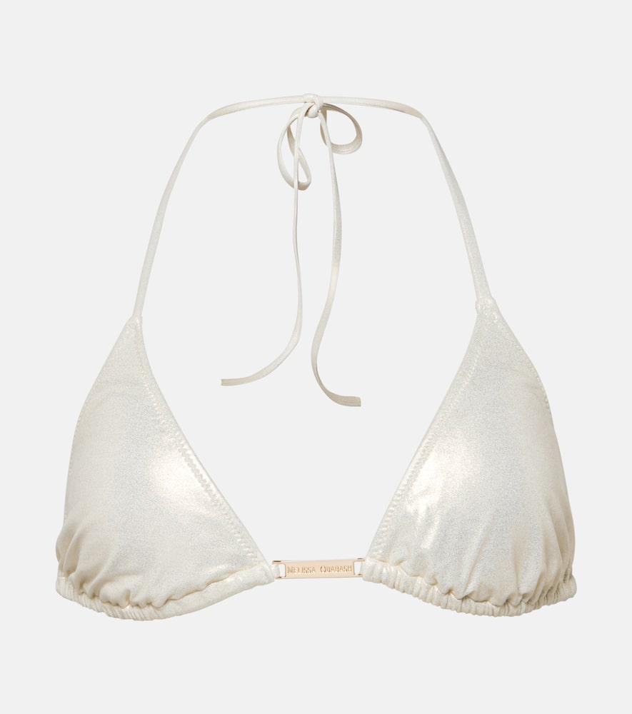 melissa odabash andorra triangle metallic bikini top