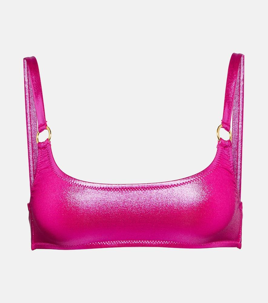 melissa odabash bari metallic bikini top