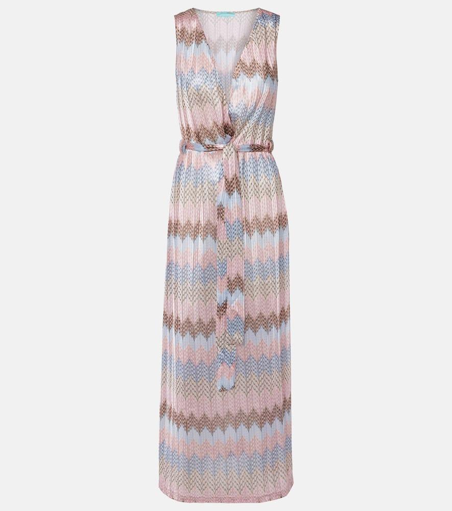 melissa odabash bria belted knitted maxi dress