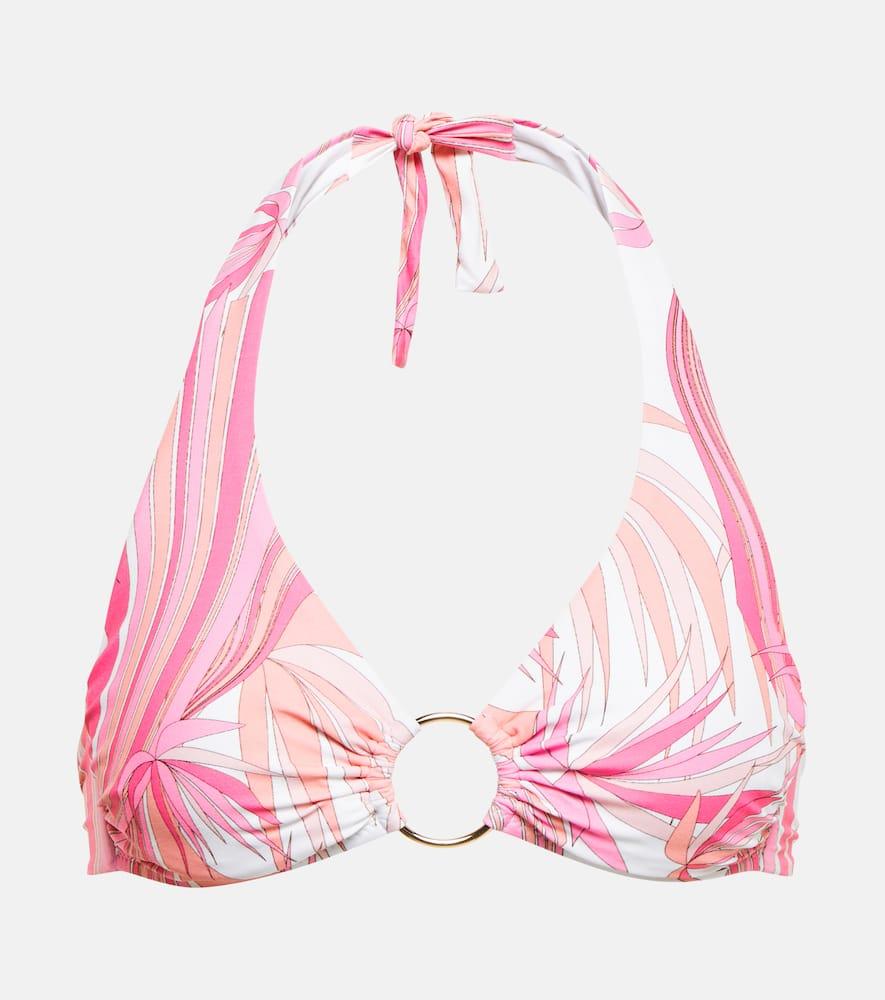 melissa odabash brussels printed halterneck bikini top