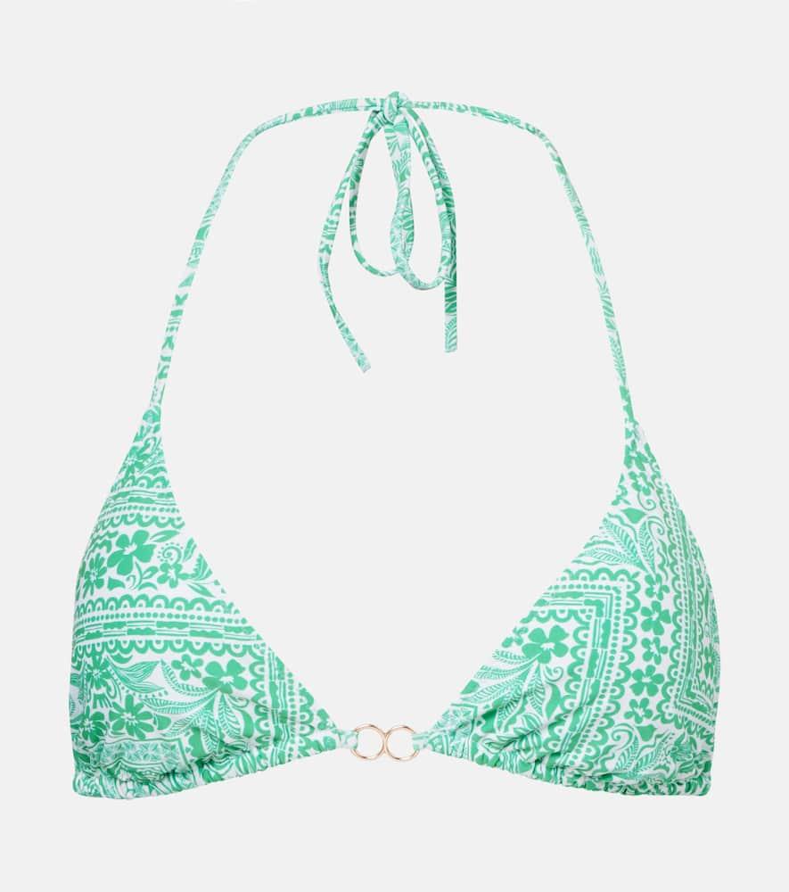 melissa odabash costa printed halterneck bikini top