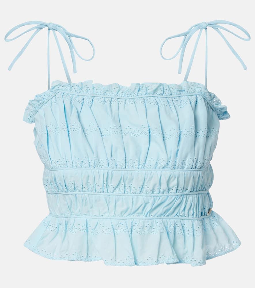 melissa odabash freya broderie anglaise cotton crop top