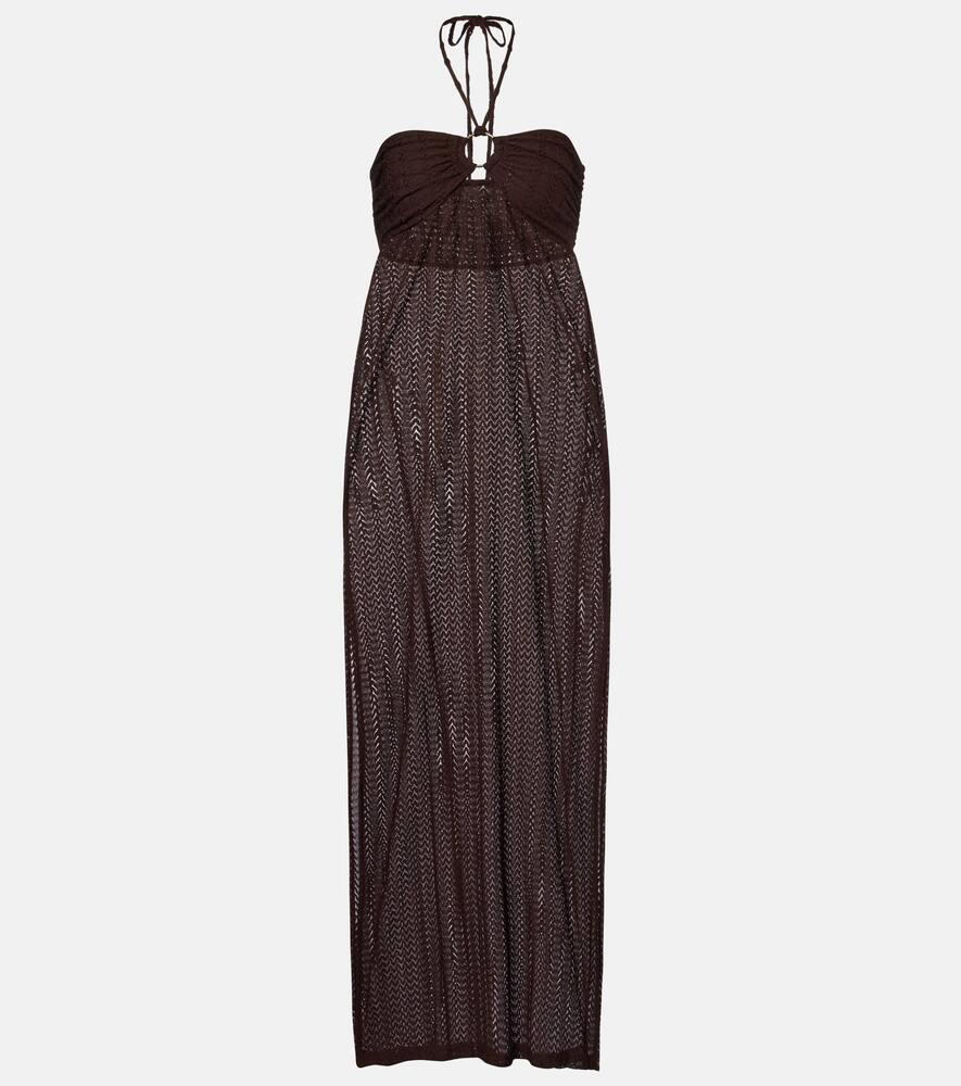 melissa odabash harriet keyhole halterneck maxi dress