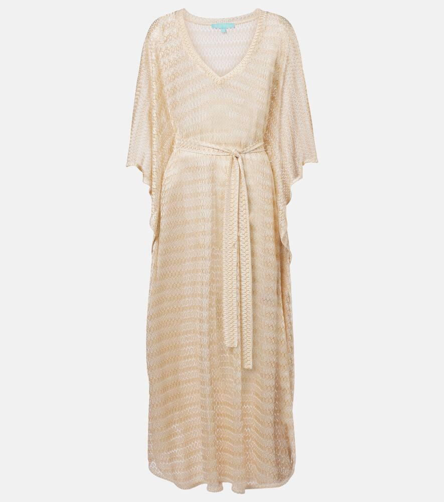 melissa odabash june knitted lamé kaftan