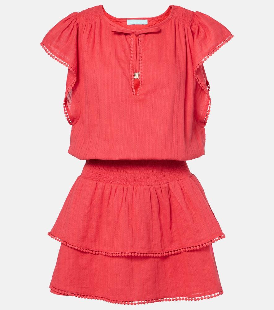 melissa odabash keri tiered cotton minidress