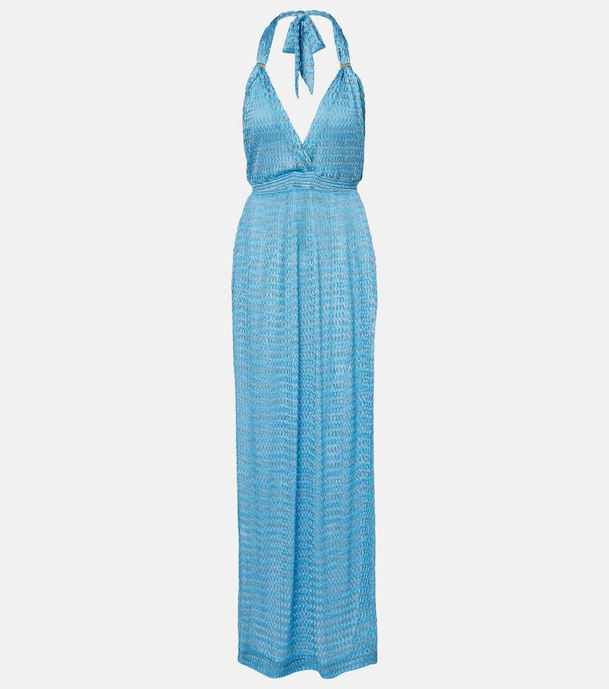 melissa odabash mariah lamé maxi dress