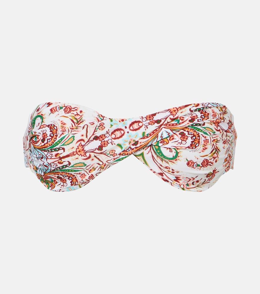 melissa odabash martinique printed bandeau bikini top