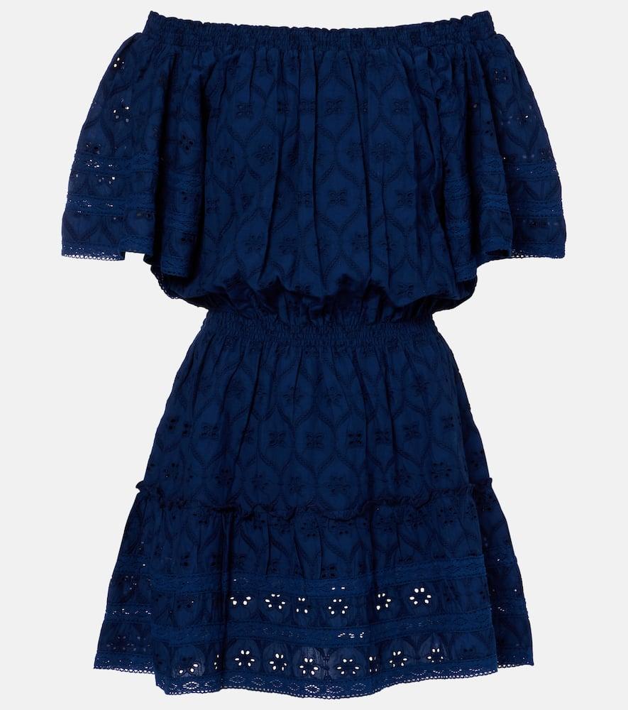 melissa odabash micha broderie anglaise cotton minidress
