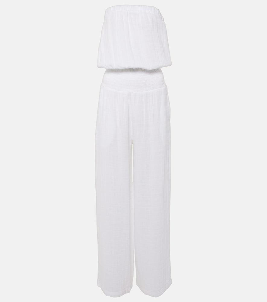 melissa odabash naomi strapless cotton jumpsuit