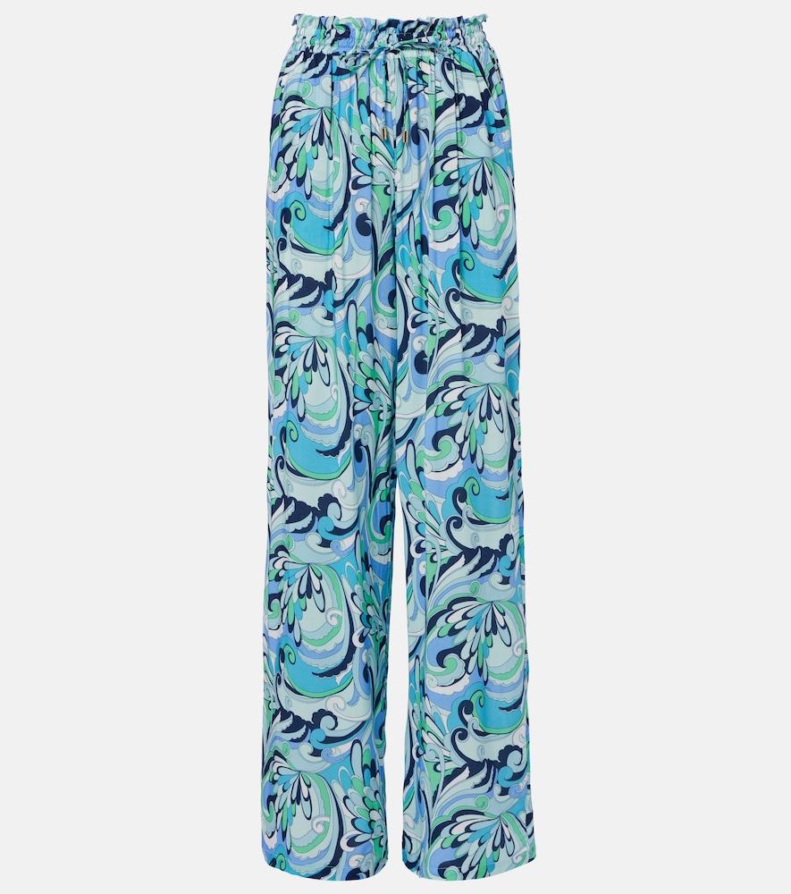 melissa odabash reese printed palazzo pants
