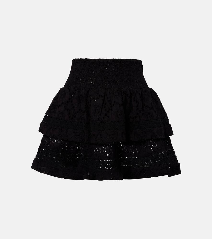 melissa odabash riri cotton broderie miniskirt