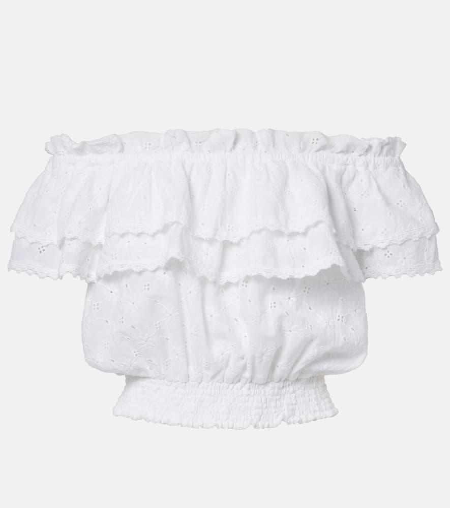 melissa odabash ruth broderie anglaise cotton crop top