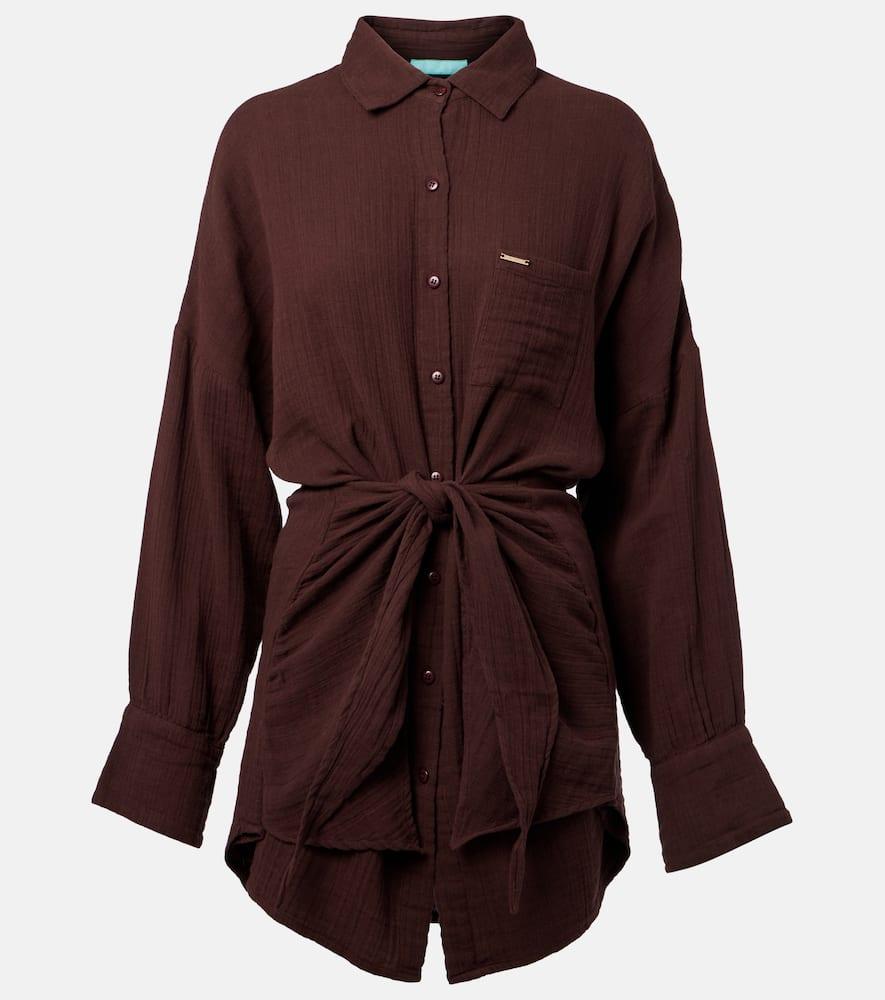 melissa odabash sara cotton shirt dress