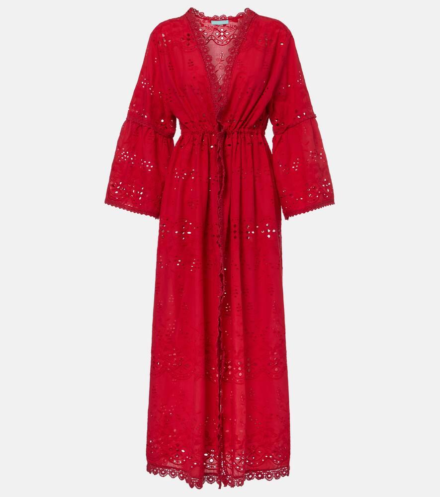 melissa odabash tallulah embroidered cotton kaftan