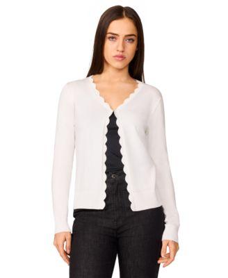 melissa paige petite scallop edge cardigan sweater