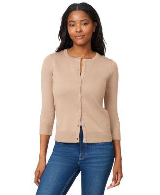 melissa paige womens crewneck button front cardigan