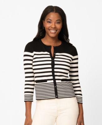 melissa paige womens mix stripe cardigan top macys exclusive
