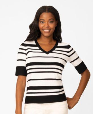 melissa paige womens textured stripe sweater macys exclusive