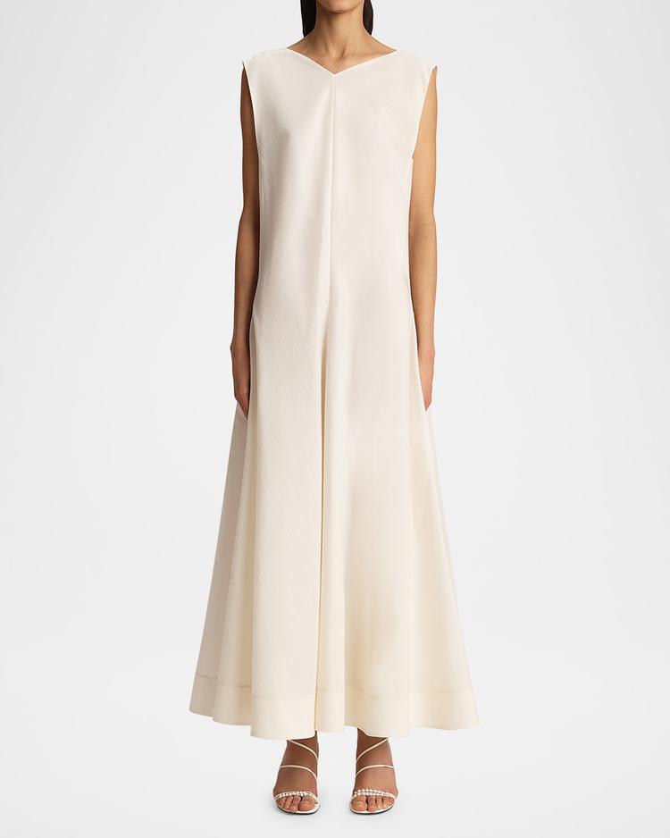 mellie open-back sleeveless a-line maxi dress