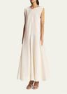 mellie open-back sleeveless a-line maxi dress