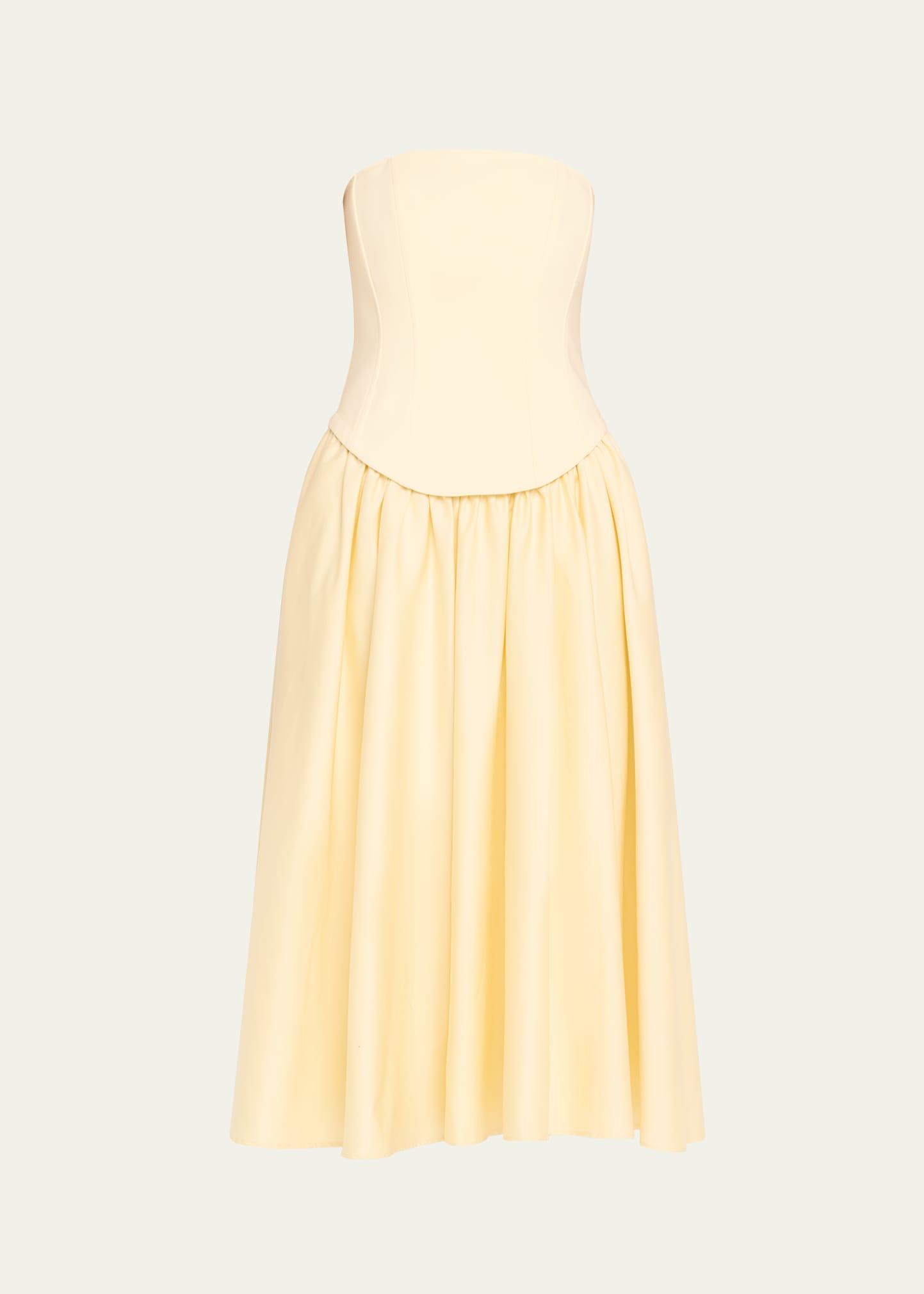 melody corset combo midi dress