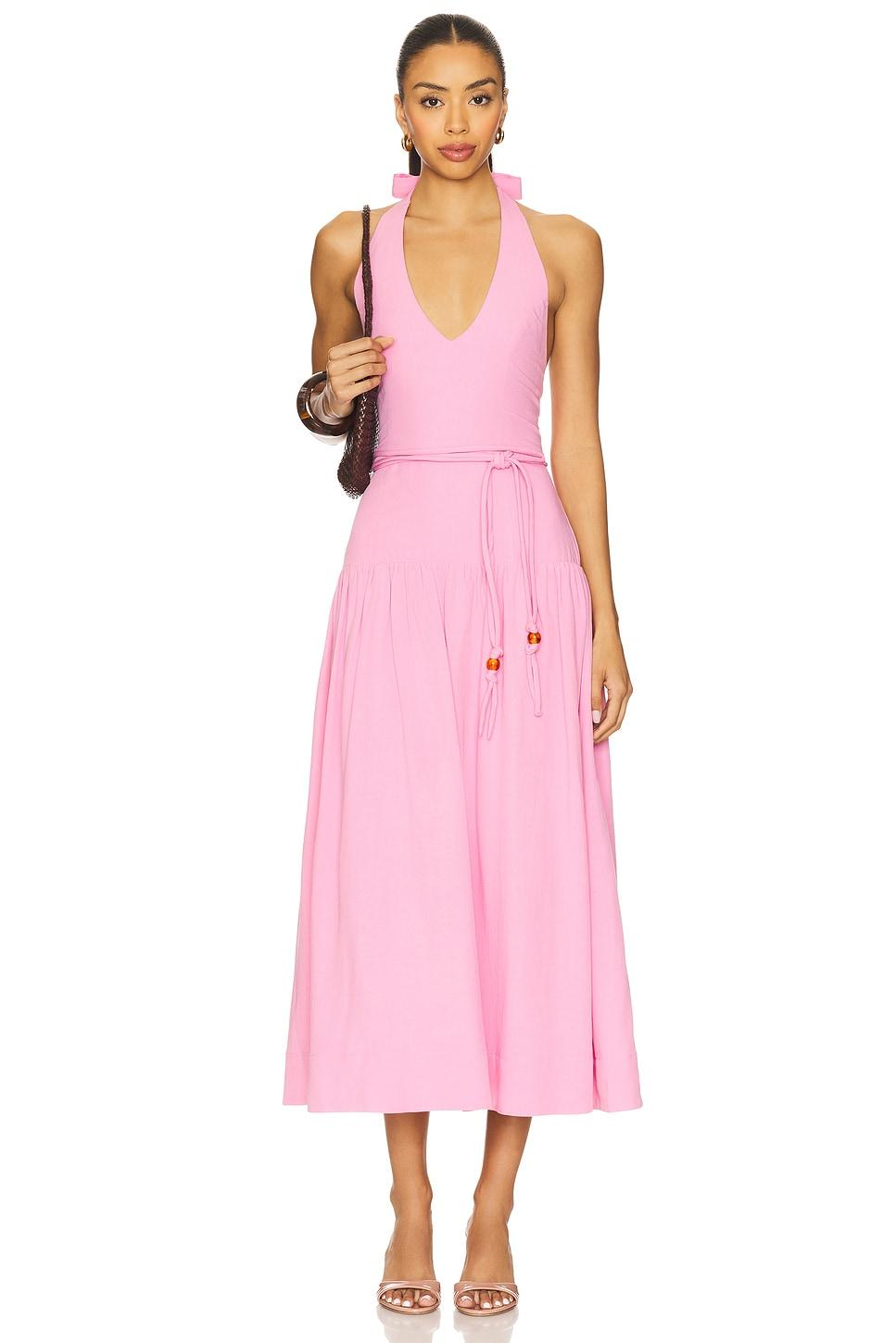 melody drop wasit midi dress