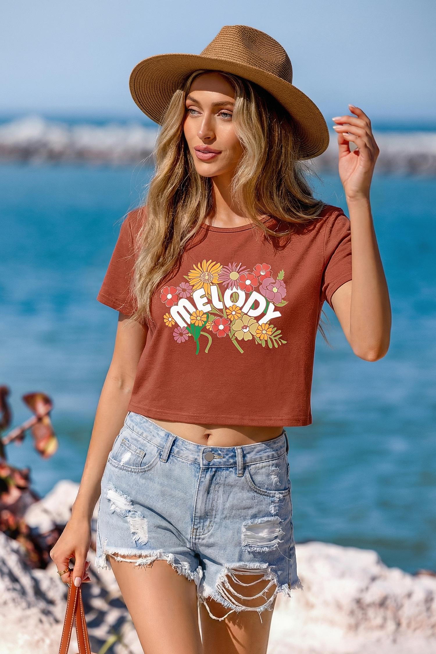 melody graphic tee - l