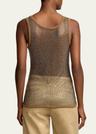 melony embellished mesh tank top