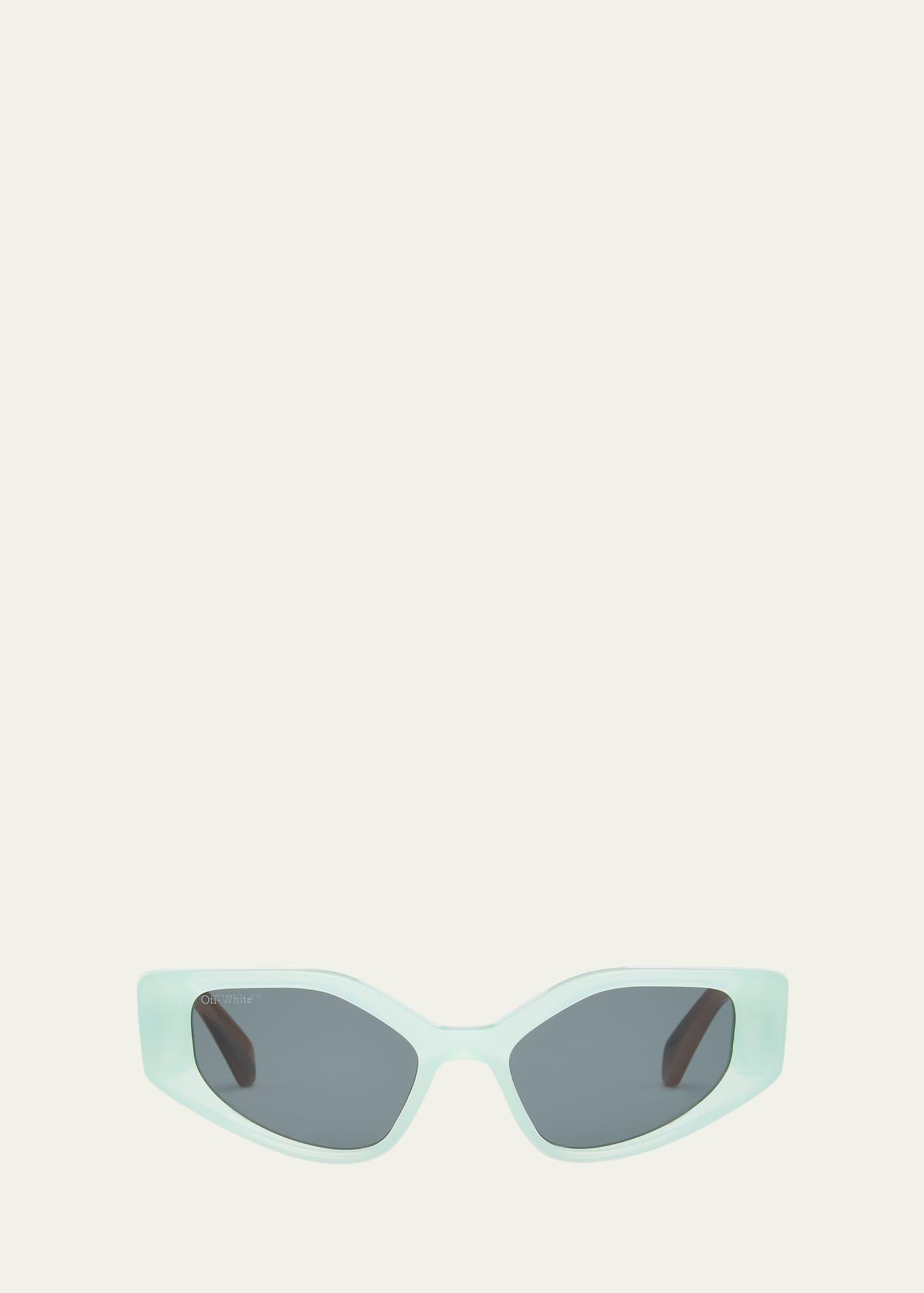 memphis beveled acetate cat-eye sunglasses