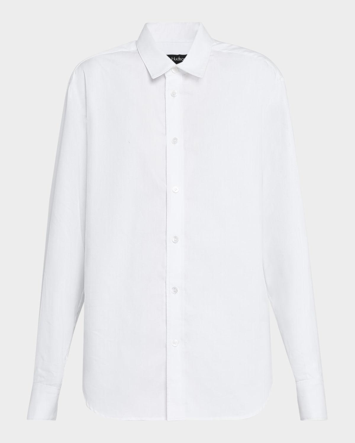 men's-inspired button-up shirt