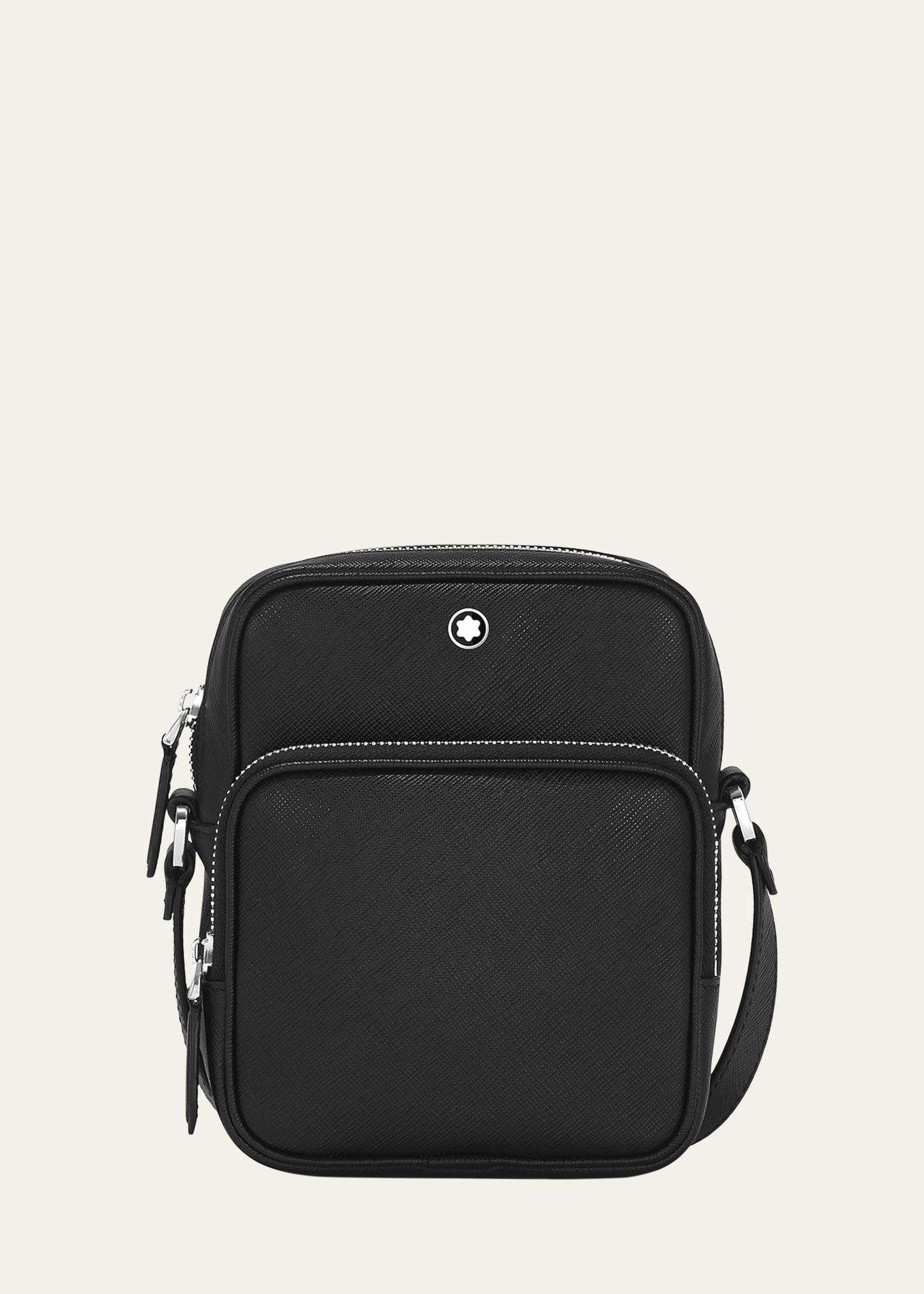 men's sartorial nano saffiano leather messenger bag