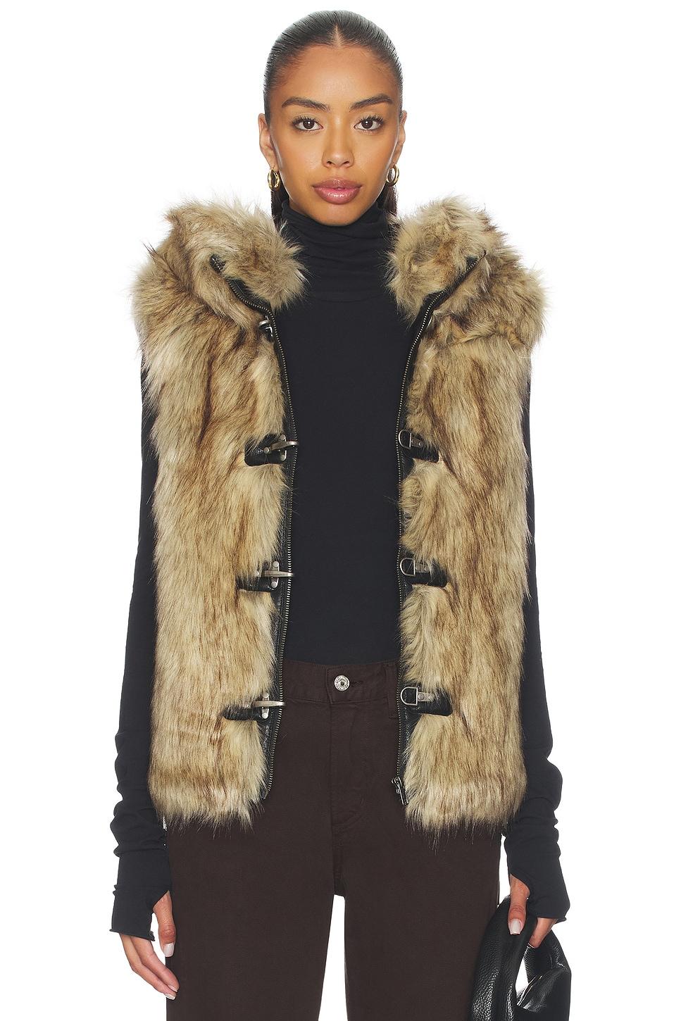 mendoza faux fur gilet