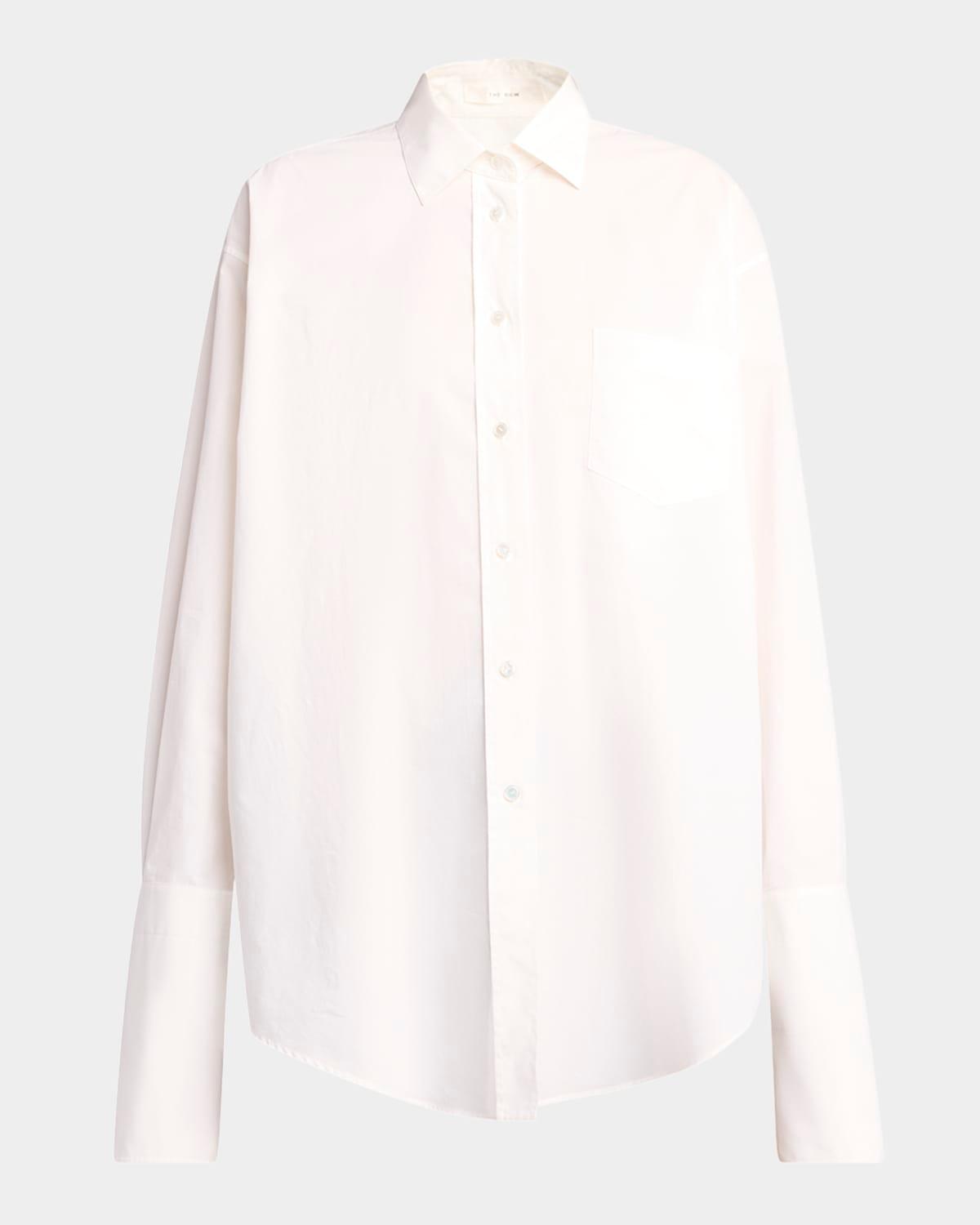 ment poplin button-down shirt