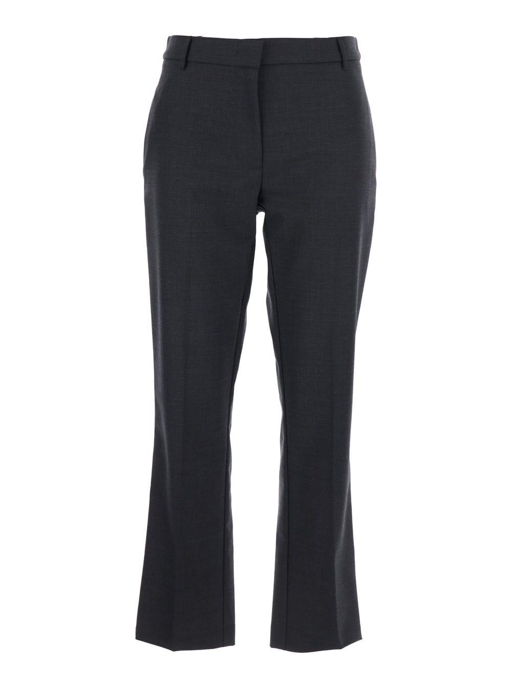 merci grey pants with belt loops and one rear welt pockets in fabric woman