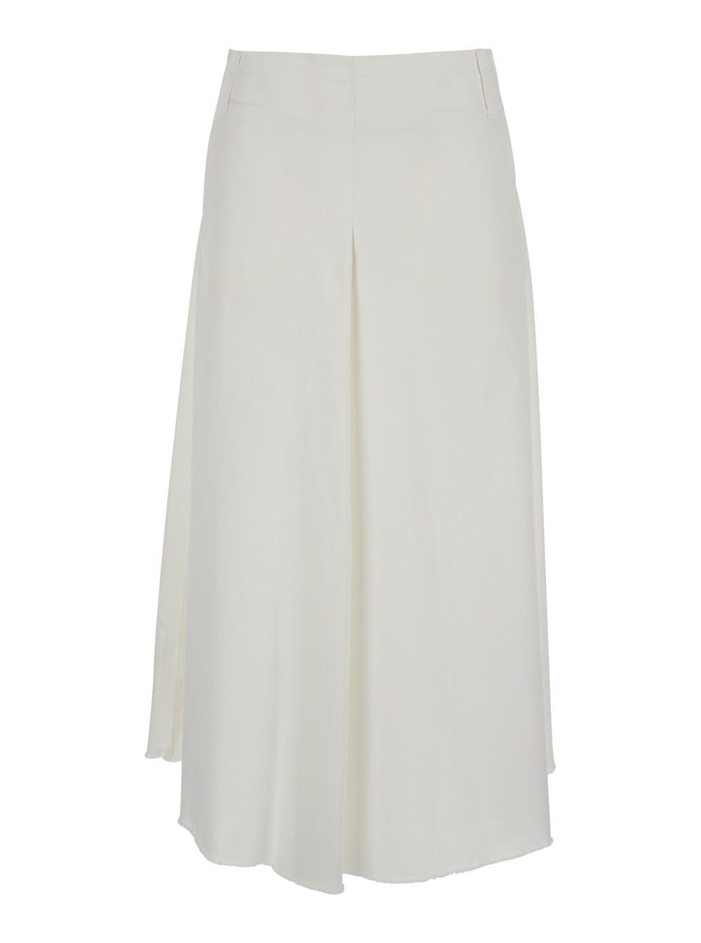 merci luna dress with pleats and high waist in white women