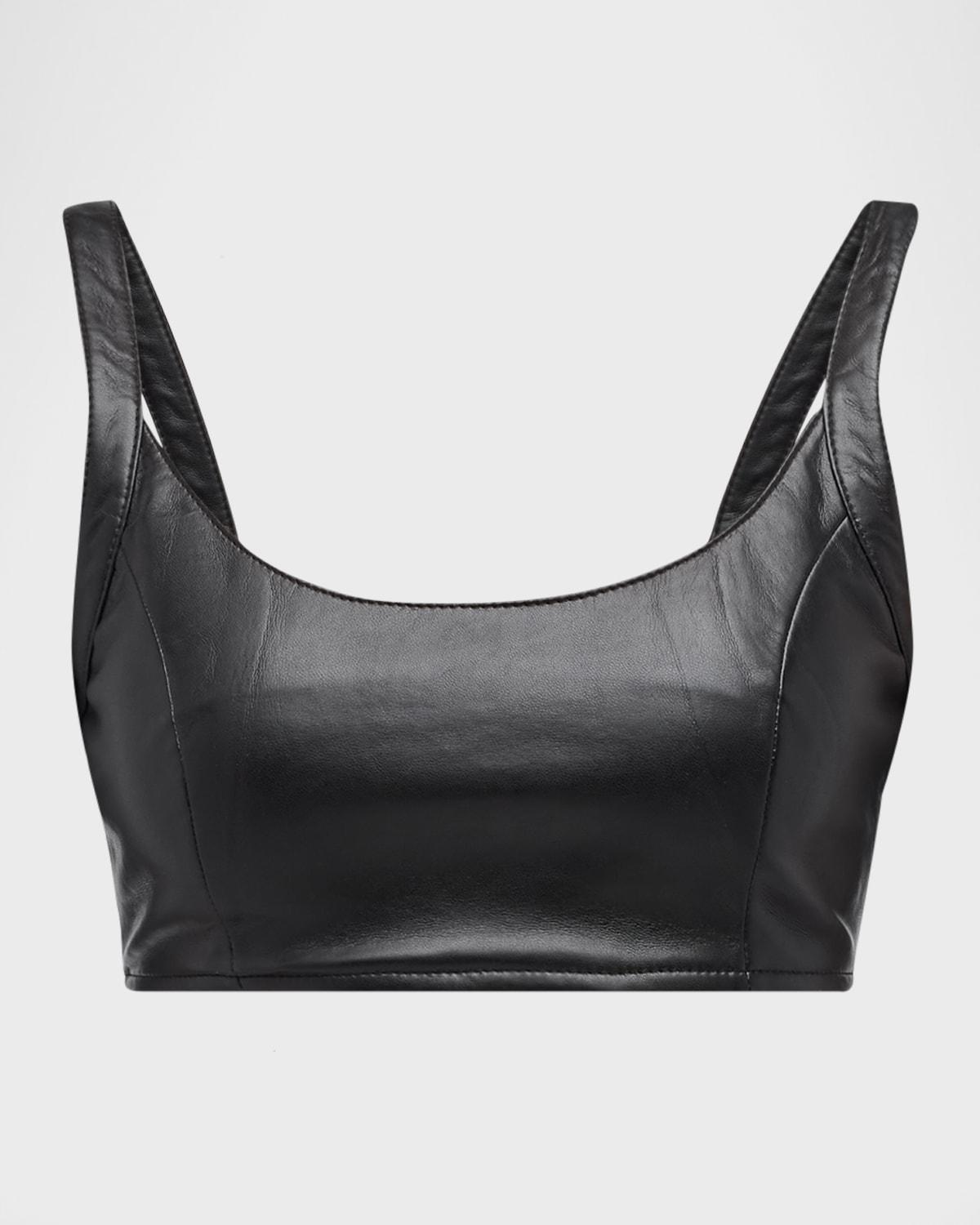 mercury recycled leather bralette
