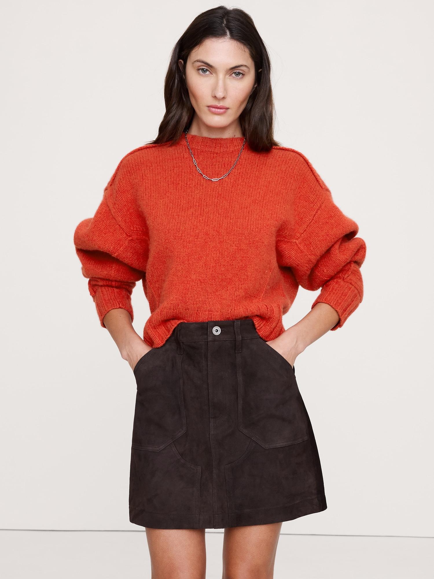 merino-cashmere ribbed-panel sweater