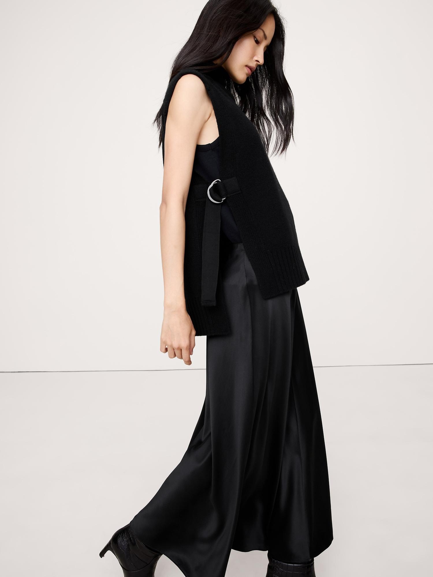 merino-cashmere sweater vest with open sides