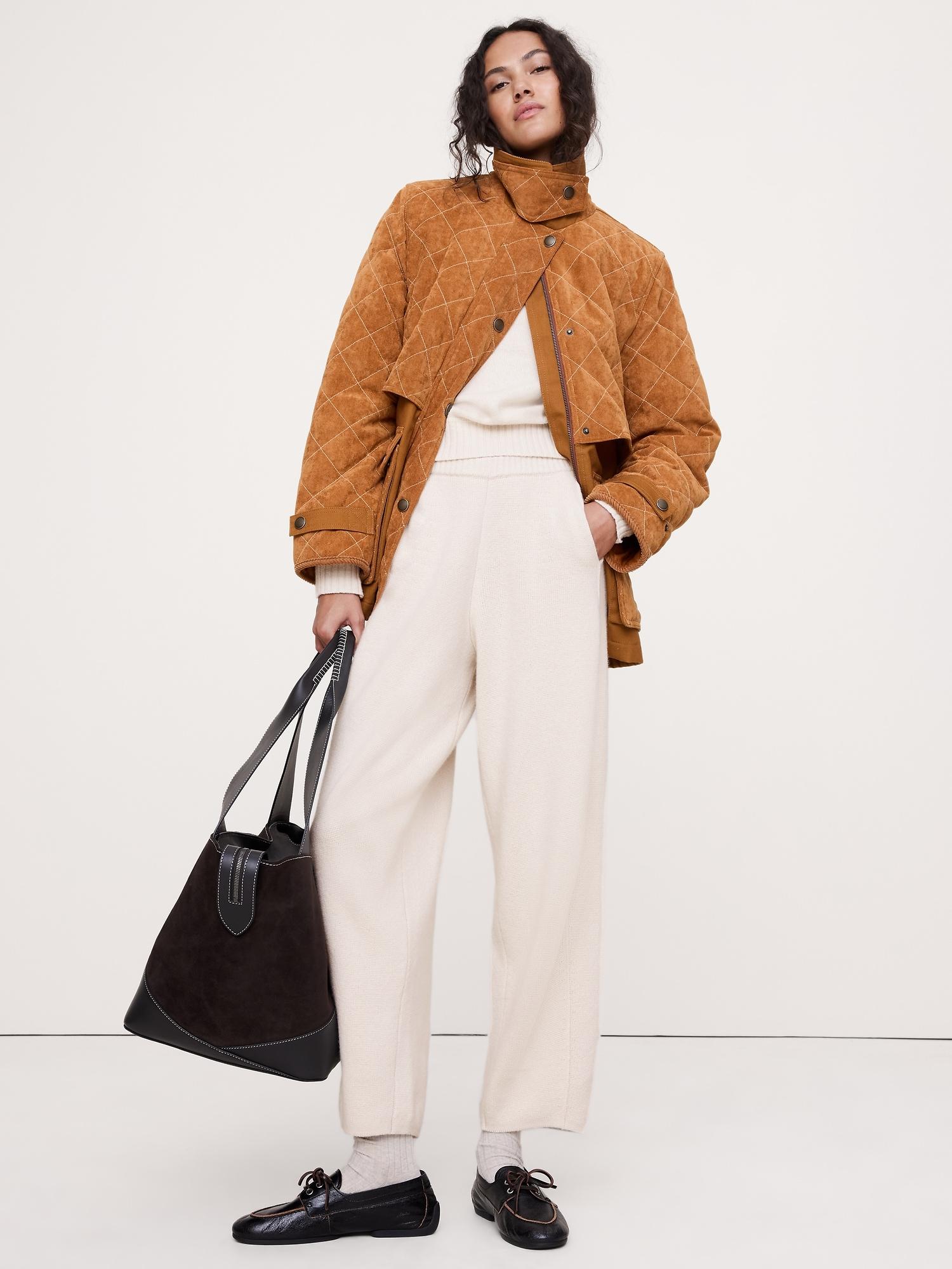 merino-cotton barrel sweater pant