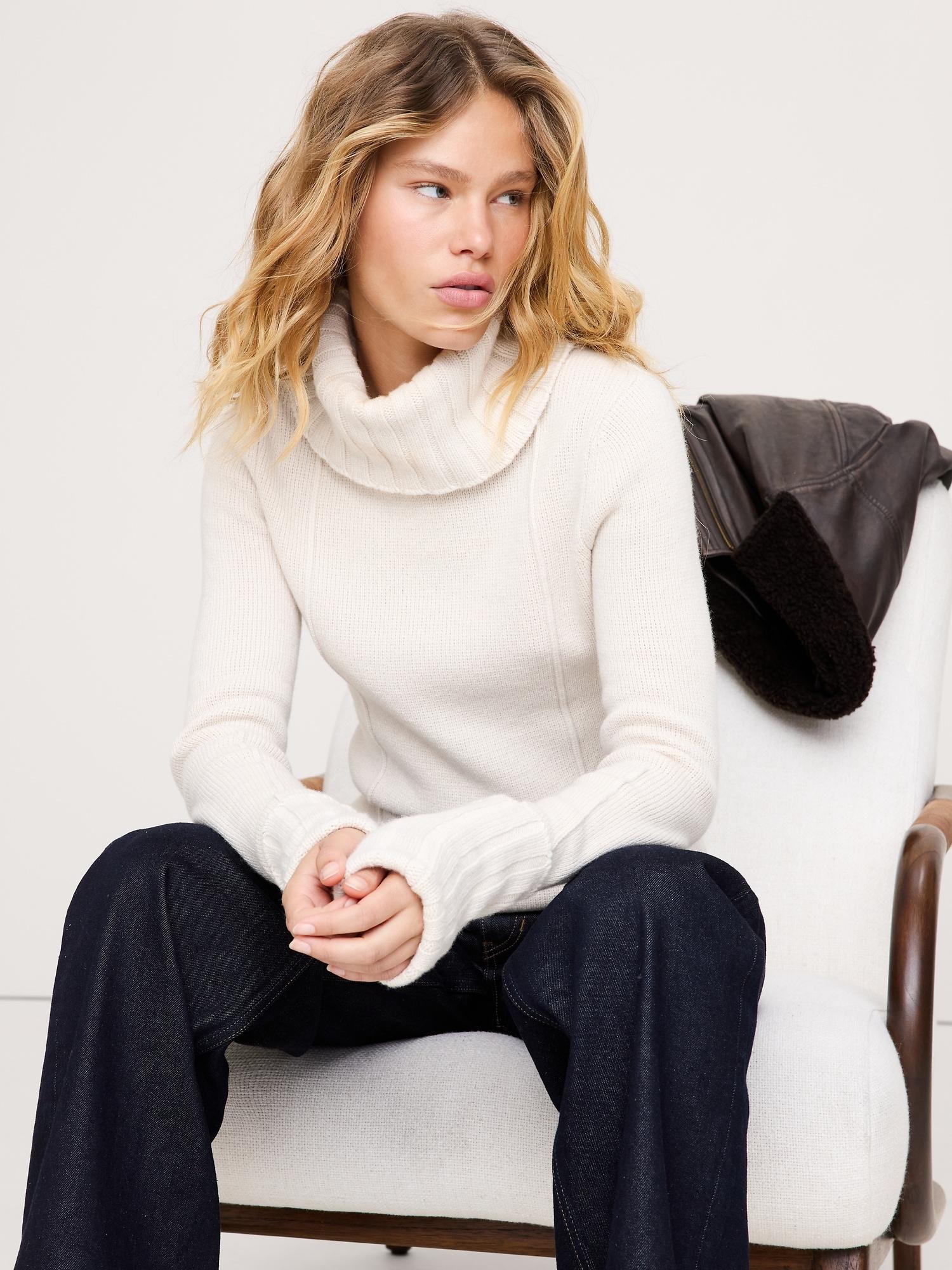 merino-cotton turtleneck sweater