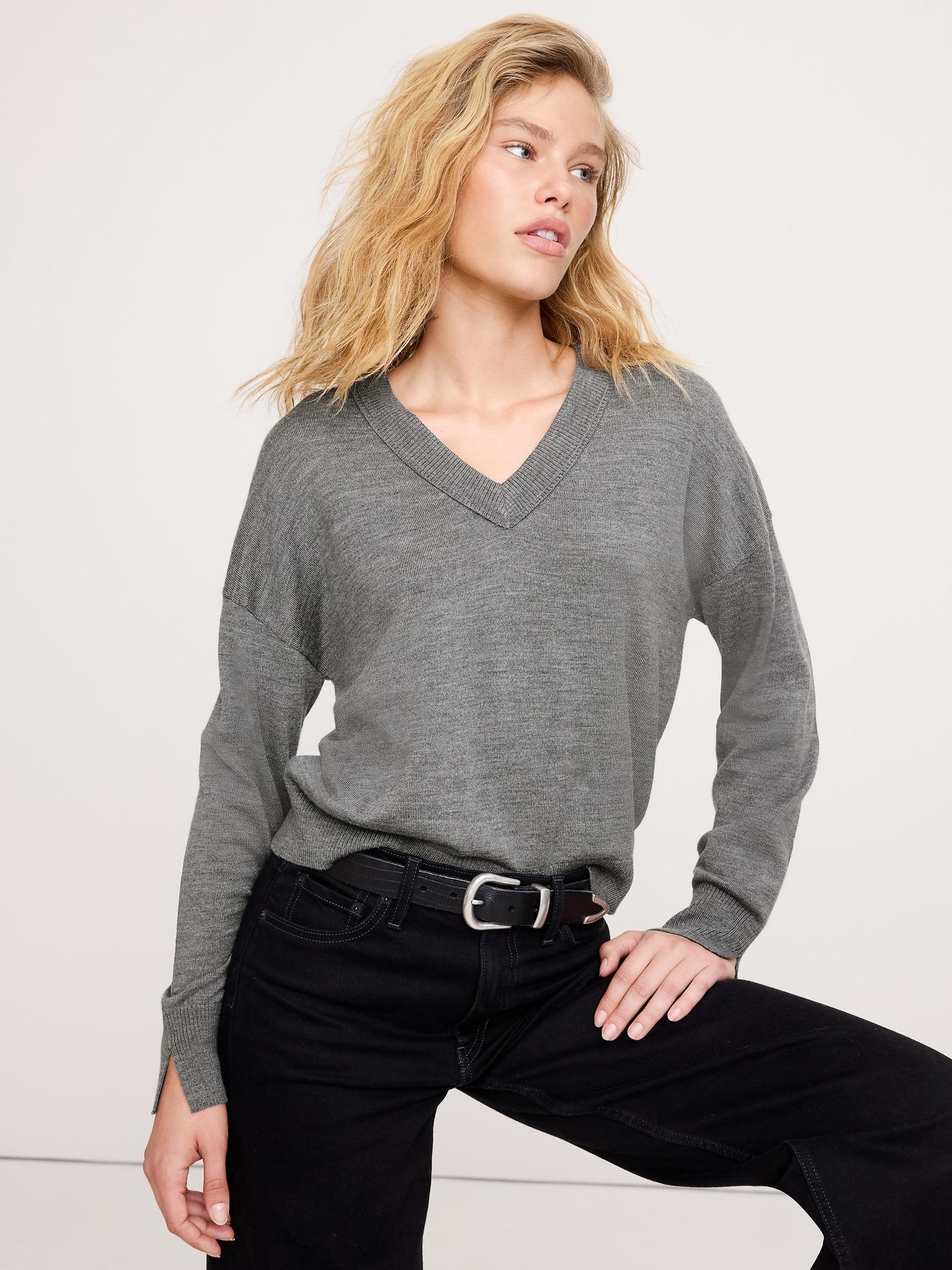 merino v-neck sweater