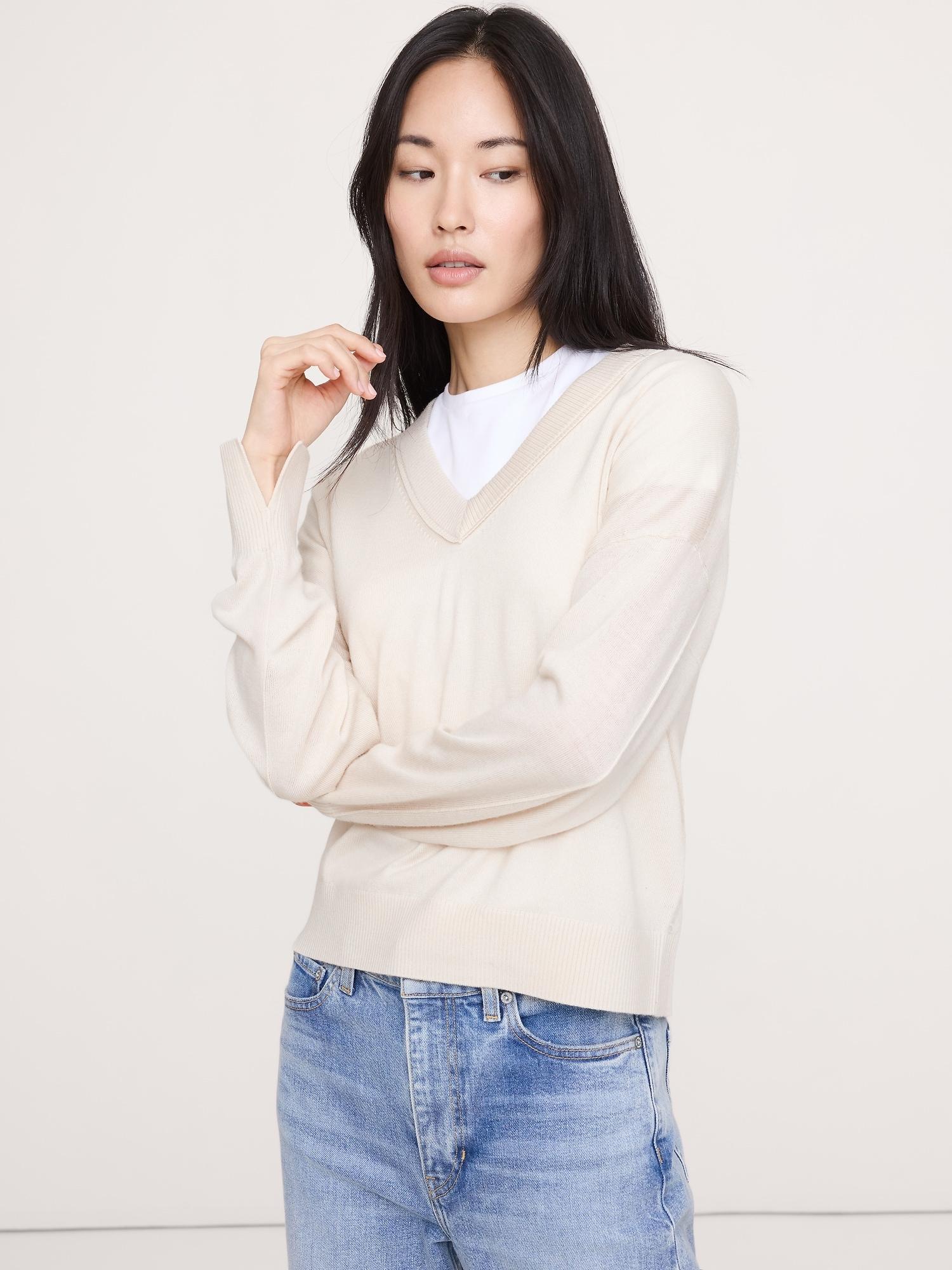 merino v-neck sweater