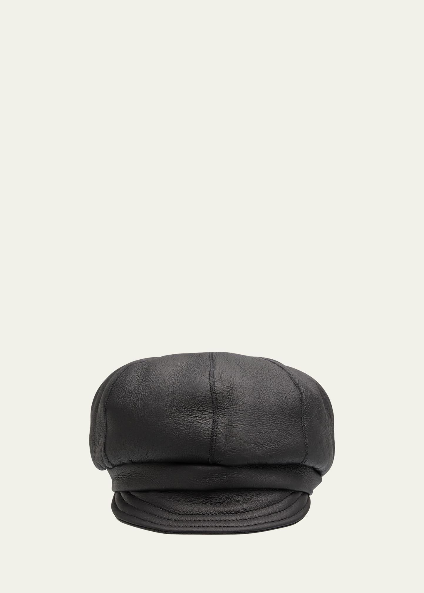 merino wool & leather carnaby hat